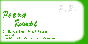 petra rumpf business card